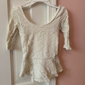 Lace peplum
